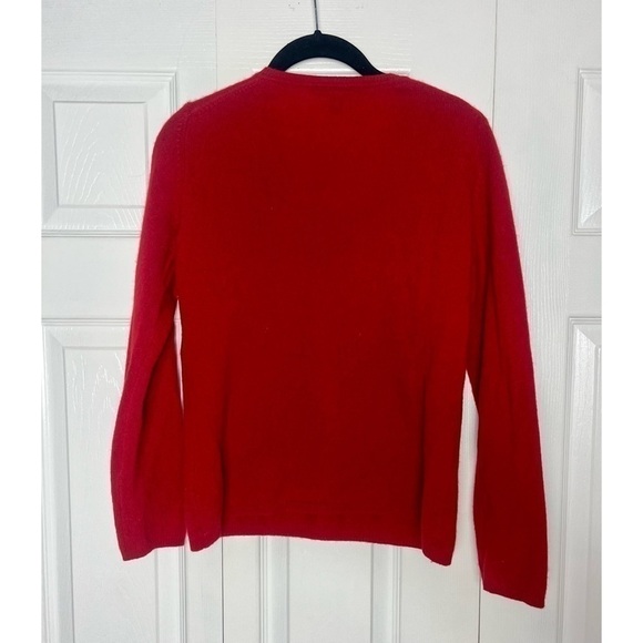 Cashmere by Charter Club Red 100% Cashmere V-Neck Pullover Sweater Soft Knit Sm - Picture 5 of 6